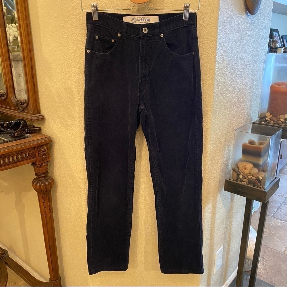 GAP Women Navy Corduroy Pants Size 4-Fits Small